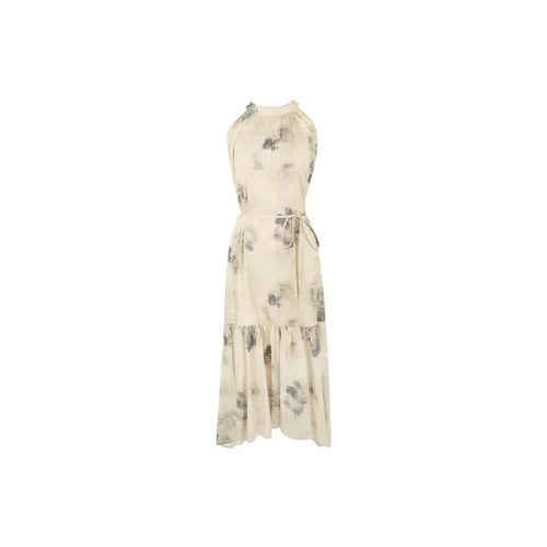 3COLOUR Sleeveless Dresses Women's Khaki Floral