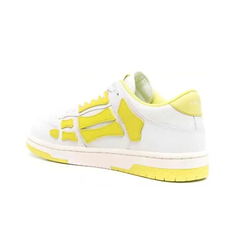 AMIRI Skel Top Low White Fluorescent Yellow-3