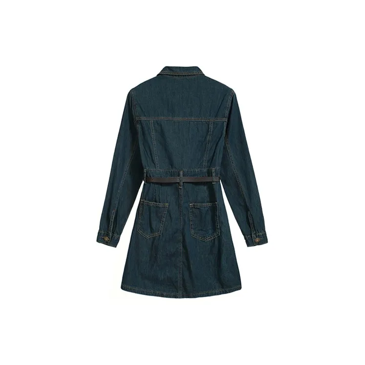 ETSE Long Sleeved Dresses Women's Dark Blue-1