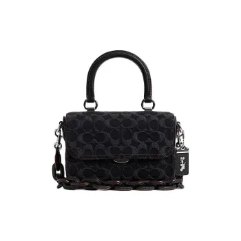 COACH Rogue Fabric Shoulder Bag Crossbody Bag Handbag Small Size Women's Black