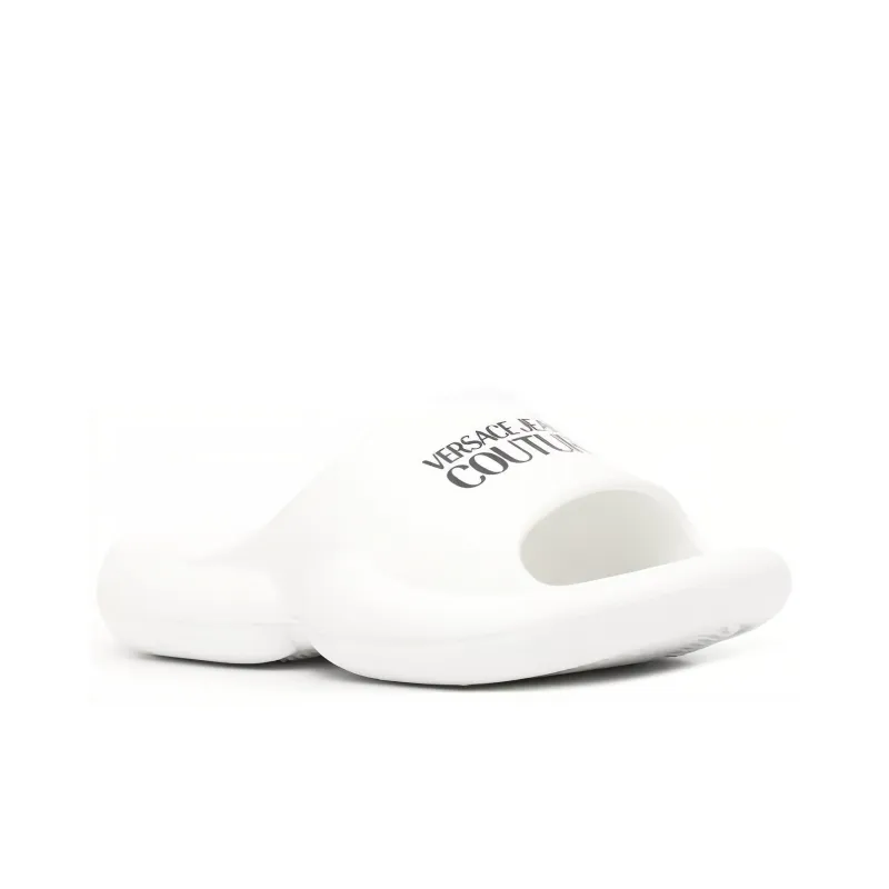 VERSACE JEANS Rubber Sole Slide Slippers Men's White-1