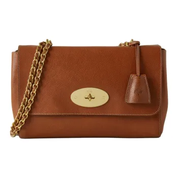 Mulberry Lily Vegetable Tanned Leather Crossbody Bag, Shoulder Bag Women's Umber