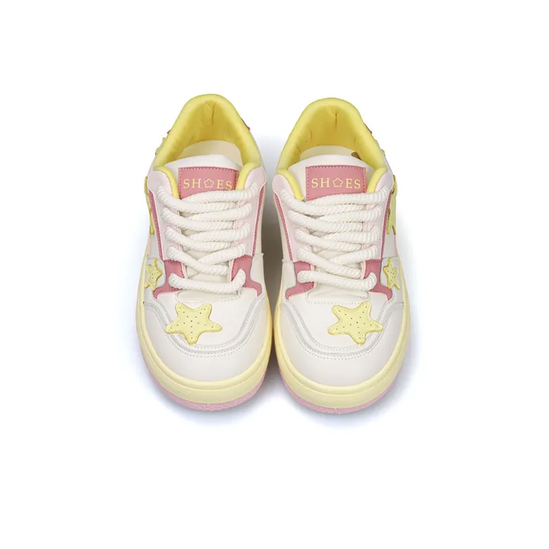 B10CROWN Anti Slip Wear Resistant Low Top Skateboard Shoes Women's Cherry Blossom Pink-1