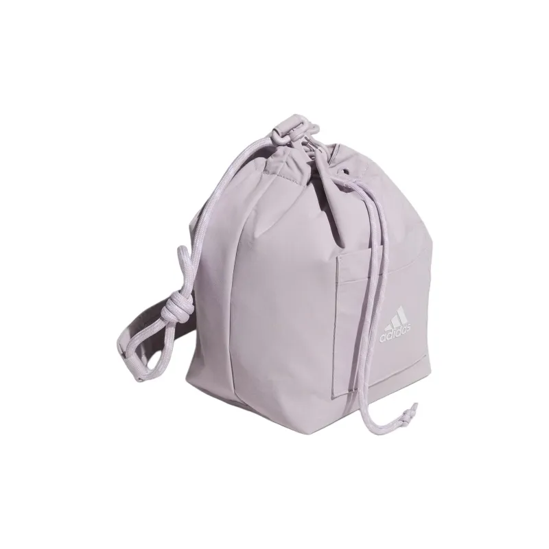 Adidas Recycled Polyamide One Shoulder Crossbody Bucket Bags Handbags Small Size Women's Silver-1