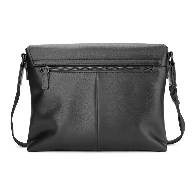 PIERRE CARDIN Genuine Leather Messenger Bag, Shoulder Bag, Crossbody Bag Men's Black-3