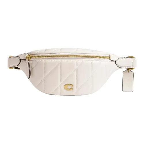 COACH Nappa Leather Fanny Pack Large Size Women's Brass & Chalk