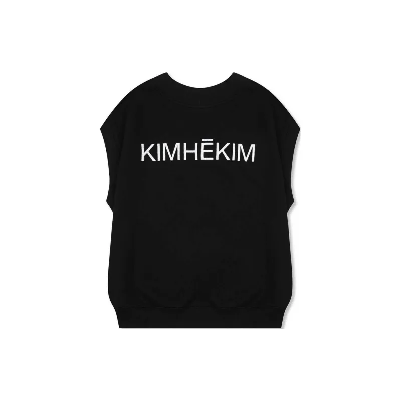 KIMHEKIM SLEEVELESS SWEATSHIRT Tank Top Unisex BLACK/Black-1