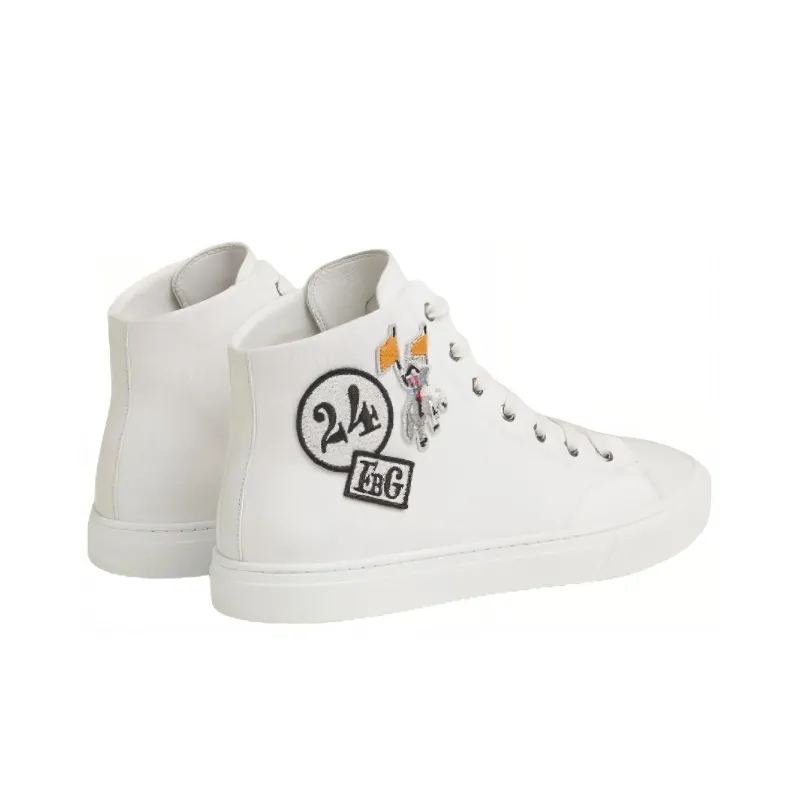 HERMES Illico Non slip Lightweight High Top Skateboard Shoes Men's White-3