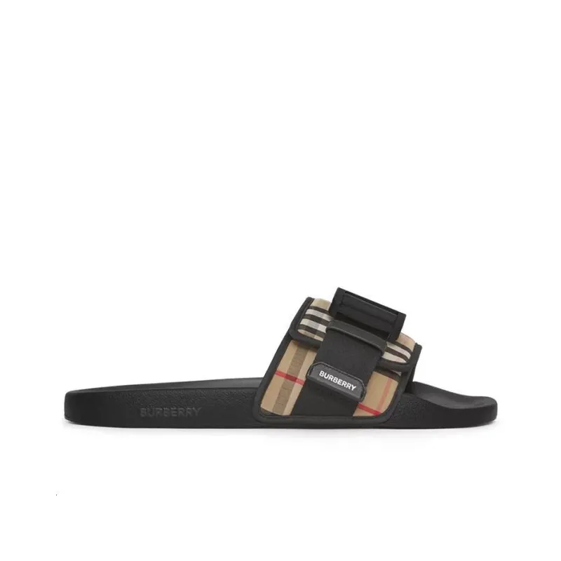 Burberry Vintage Check Buckled Slides-1