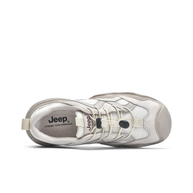 Jeep Cushioning Anti Slip Wear Resistant Breathable Lightweight Rebound Low Top Casual Shoes Unisex Sand-3