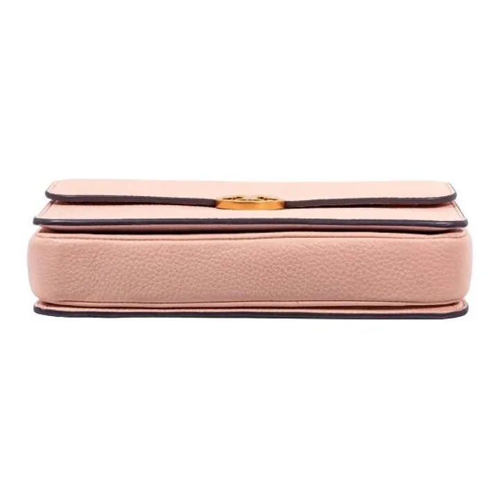 TORY BURCH Leather Crossbody Bag Shoulder Bag Women's Apricot-3