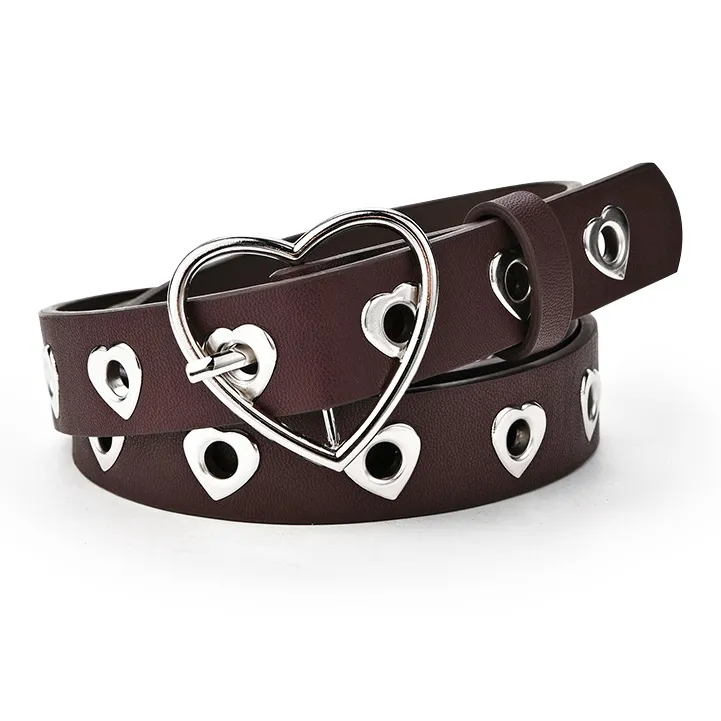FUO Heart Shaped Cut Out Leather Belts Unisex-3