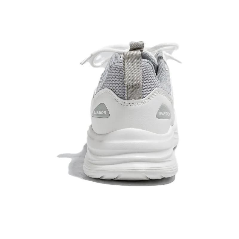 Warrior Breathable And Lightweight Low Top Casual Running Shoes Unisex White Gray-2