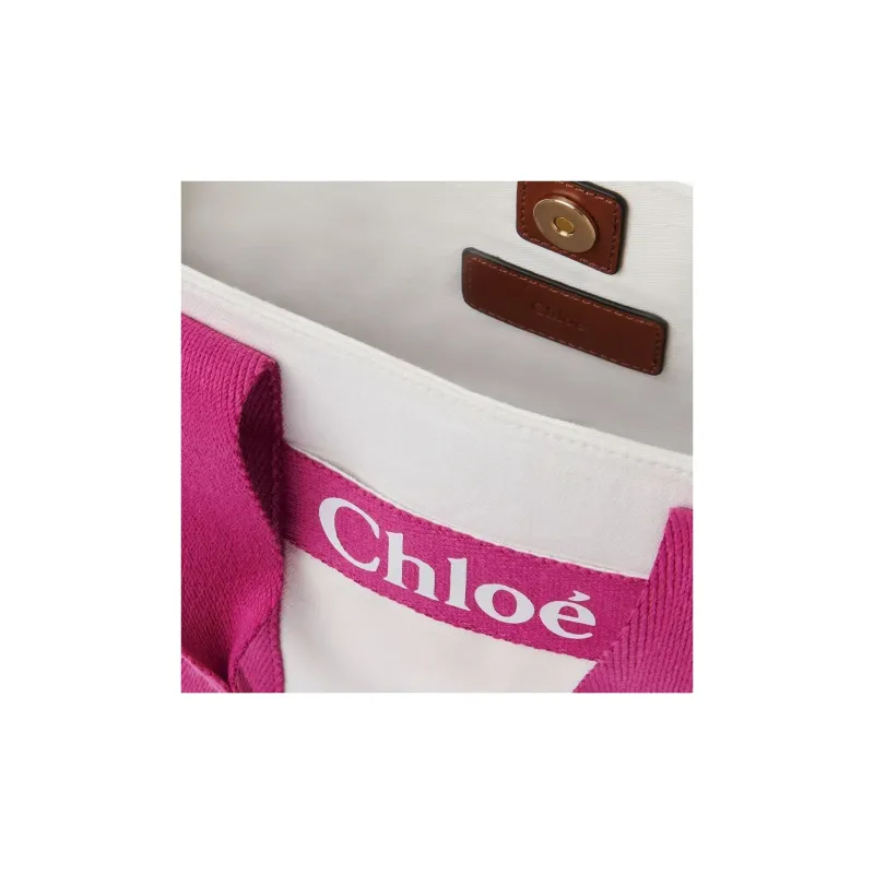 Chloe Cotton Tote Bag, Shopping Bag, Shoulder Bag, Handbag Unisex Ecru-2
