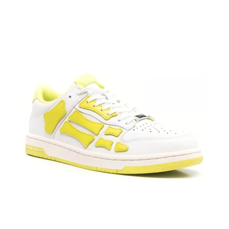 AMIRI Skel Top Low White Fluorescent Yellow-2