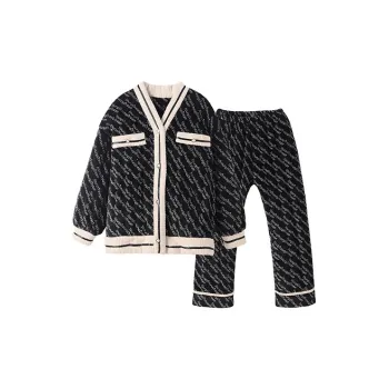 Xiang Ning Pai Pajama Set Women's Elegant Black