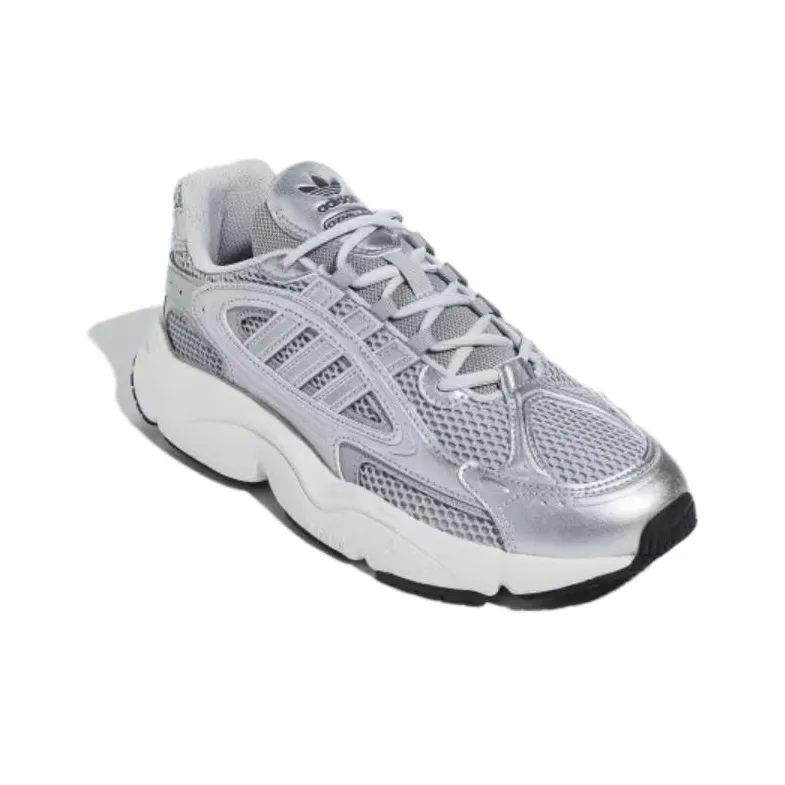 Adidas Originals Ozmillen Cushioning Slip Resistant Low Top Casual Running Shoes Men's Silver White-2