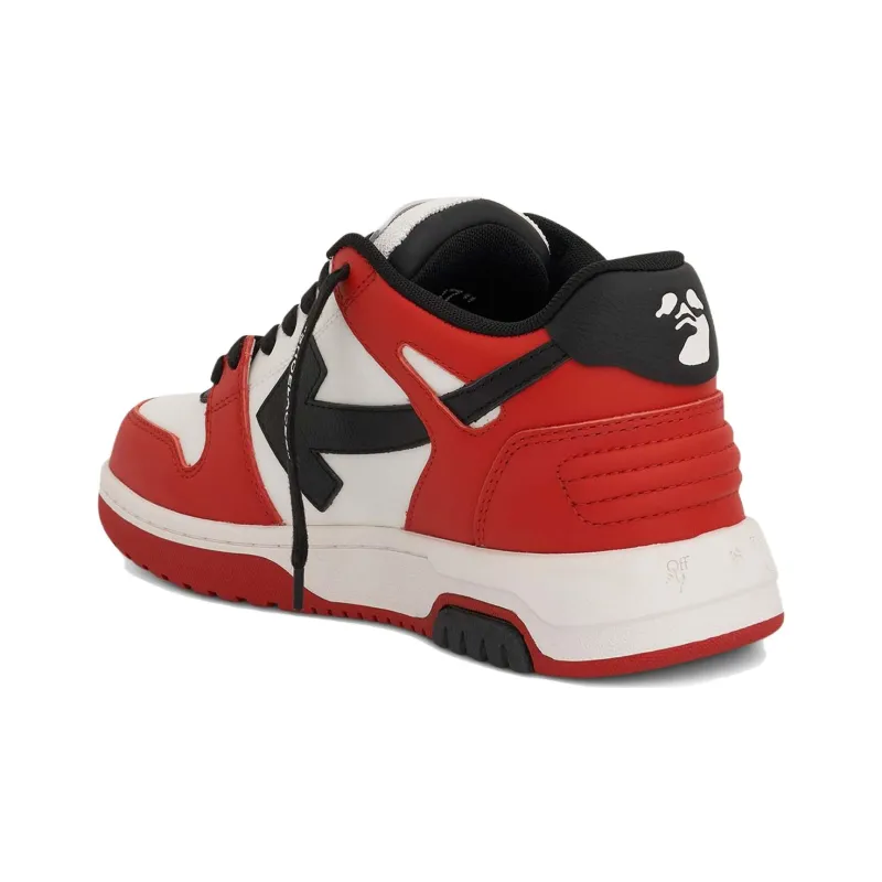 OFF WHITE Low Top Skateboard Shoes Women's Red Black-4