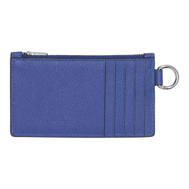 COACH Card Case Leather Wallet, Card Holder Men's Blueberry-1
