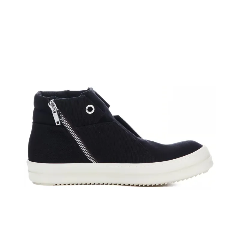 Rick Owens DRKSHDW Mid Top Skateboard Shoes Men's Black-1