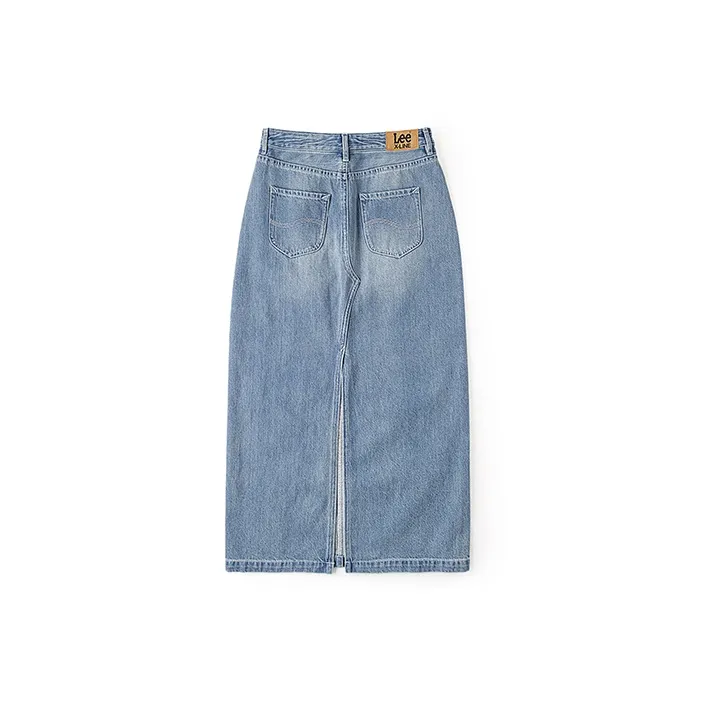 Lee Denim Long Skirts Women's Light Blue-1