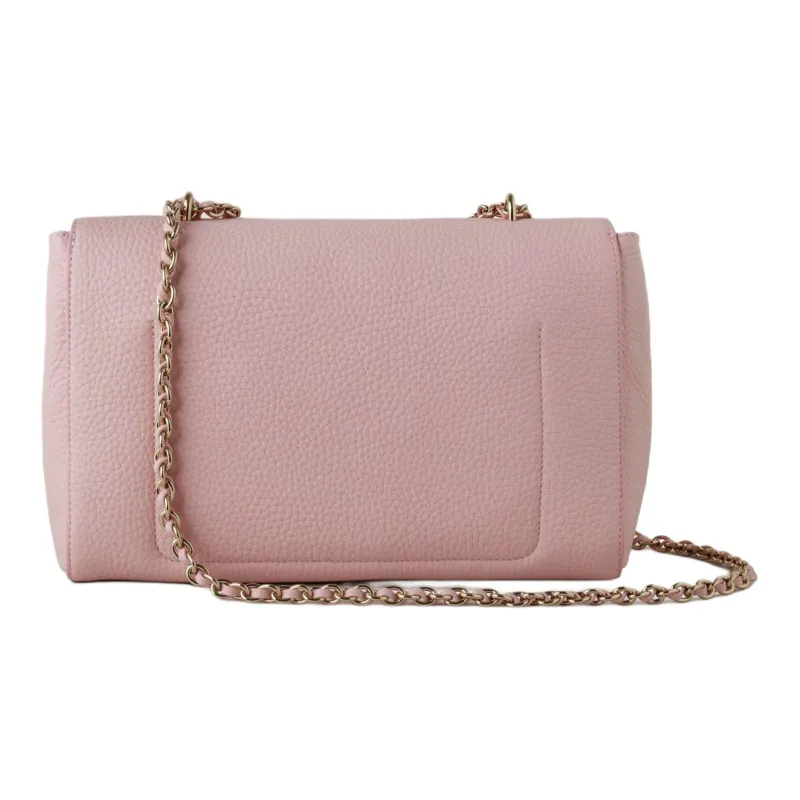 Mulberry Lily Grained Leather Portable Crossbody Bag Shoulder Bag Medium Size Women's Rose Pink-2