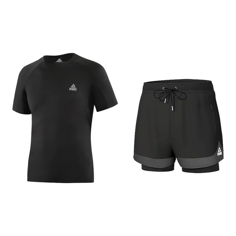 PEAK Swimming Sets Polyester Pool Men's Black-0