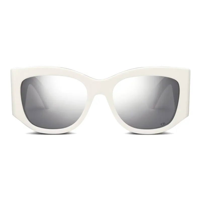 DIOR Acetate Irregular Shape Sunglasses Women's White/Pink-1