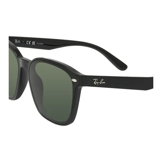 RayBan Plate Frame Injection Molding Square Sunglasses Unisex Black-3