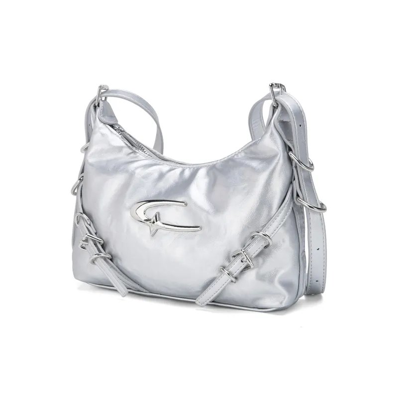 UNITE STAR PU Crossbody Bag Shoulder Bag Regular Women's Silver/White/Black-18