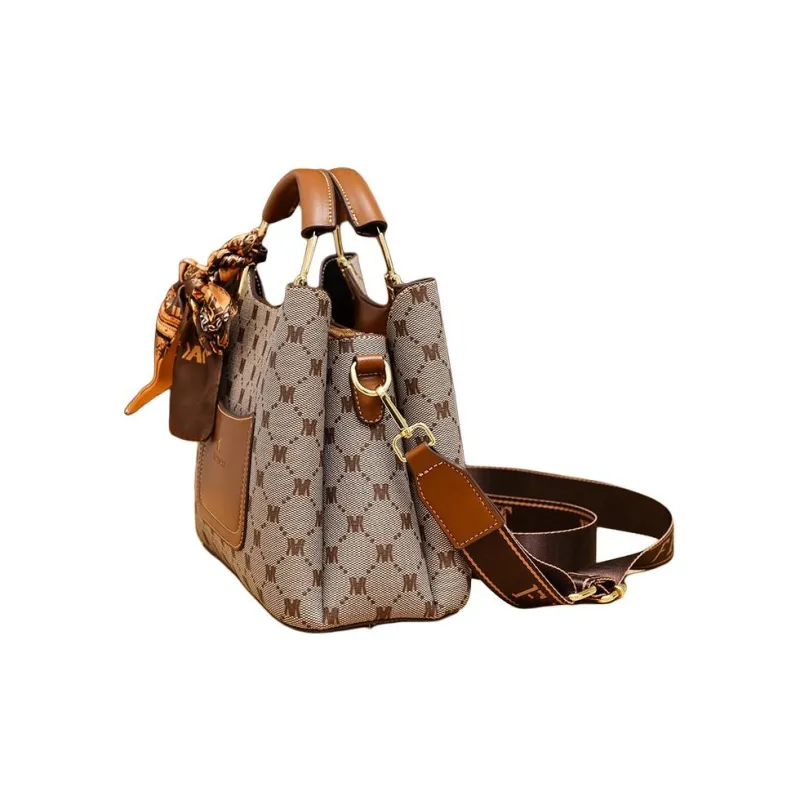 Weymond PU Shoulder Bag Crossbody Bag Handbag Regular Women's Coffee/Earth Yellow-4