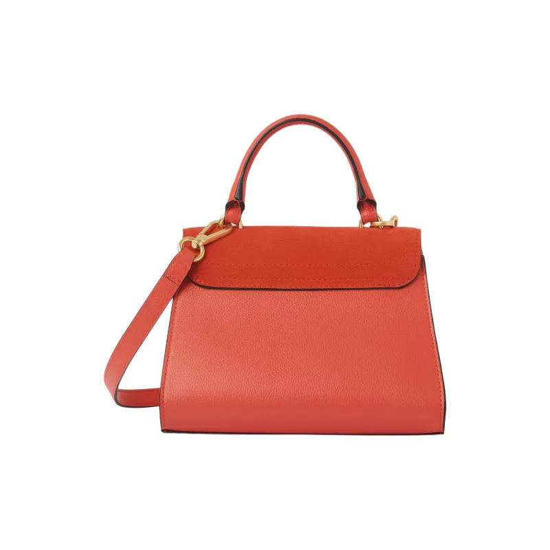 See By Chloe JOAN Series Suede With Grain Cow Leather Shoulder Bag, Crossbody Bag, Handbag Women's Gypsy Orange-1