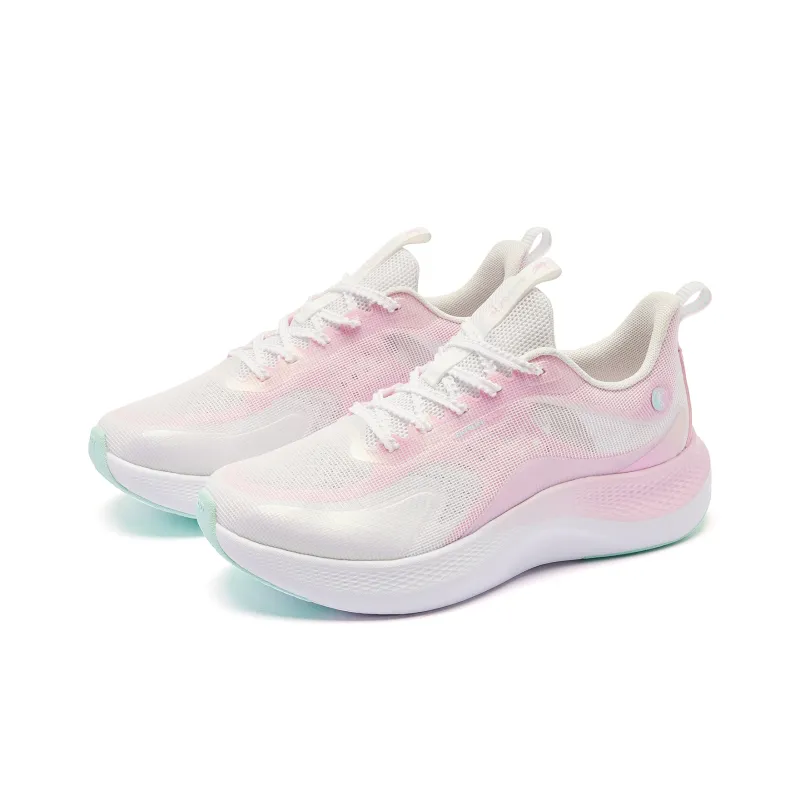QIAODAN Joy Bullet 2.0 Breathable Lightweight Low-Top Running Shoes Women's Jordan White Chiffon Pink-2
