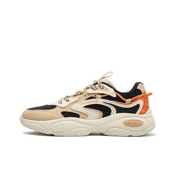 361° Anti-Slip Wear-Resistant Low-Top Casual Shoes Men's Beige Black