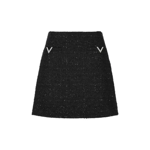 Valentino Casual Short Skirts Women's Black