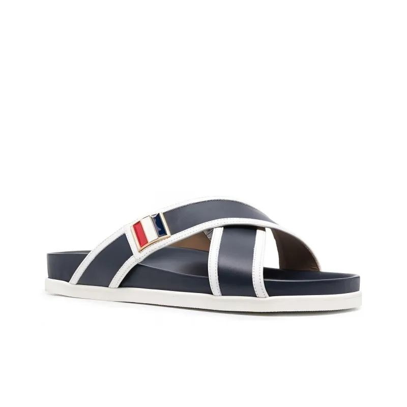 THOM BROWNE RWB-buckle Crossover-strap Sandals-2