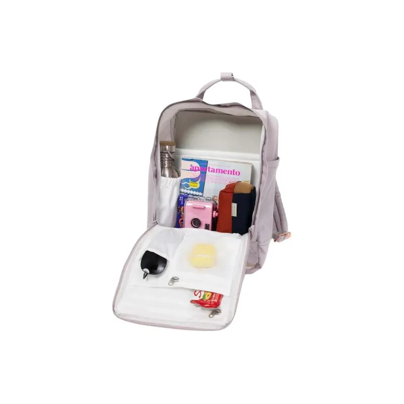 Doughnut Nylon Fabric Backpack Regular Women's Pink Purple × Translucent Light Pink-3
