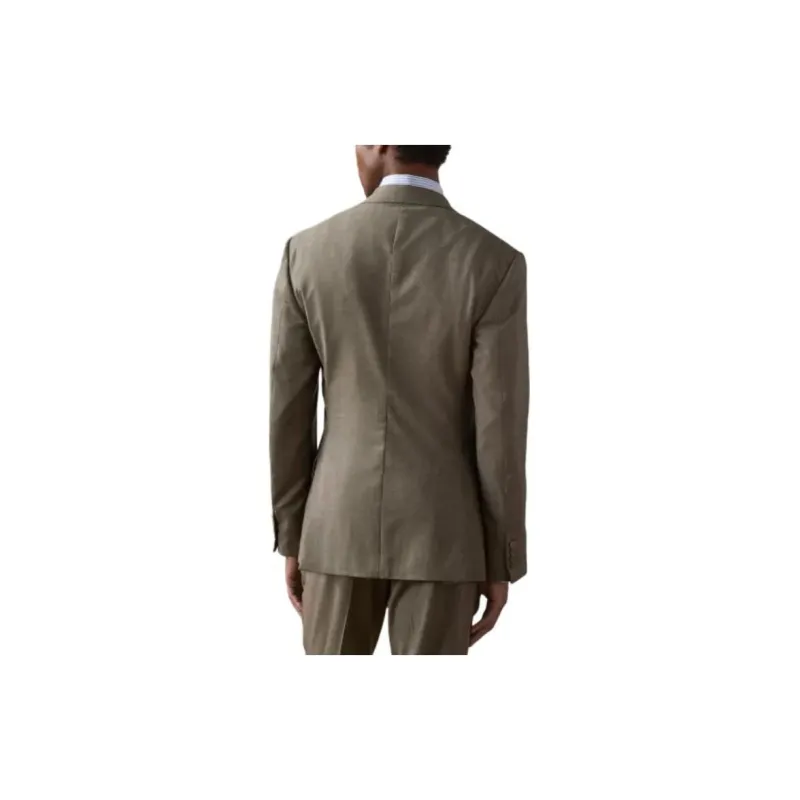 Polo Ralph Lauren Kent Hand-Tailored Sharkskin Suit Business Suits Men's Brown-2