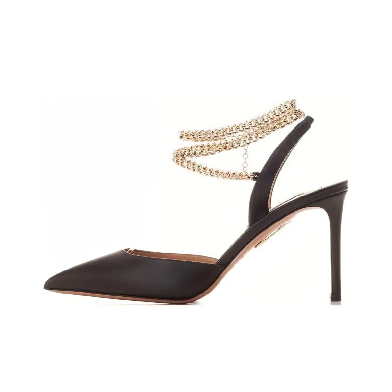 AQUAZZURA Flash 95mm Leather Pumps-0
