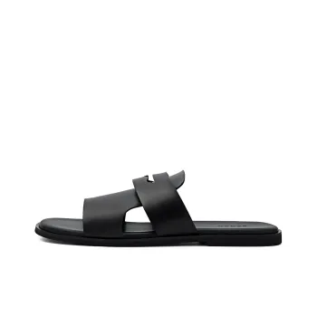PEDRO Slide Slippers Men Black/Dark Blue