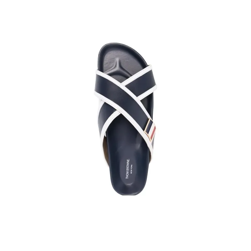 THOM BROWNE RWB-buckle Crossover-strap Sandals-4