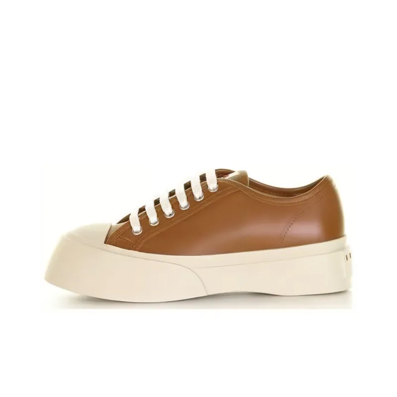MARNI Breathable Low Top Skateboard Shoes Women's Light Brown-0