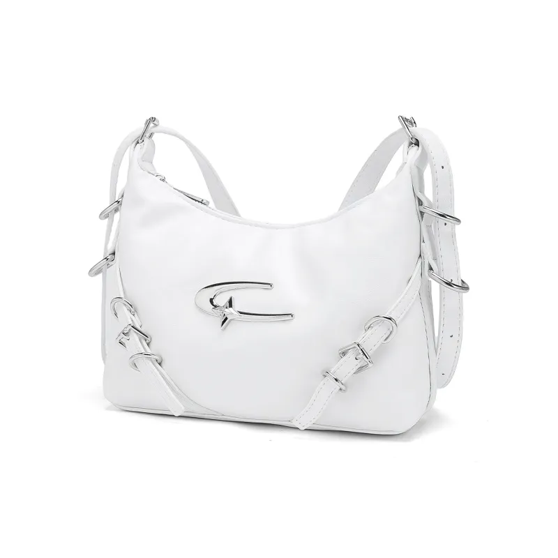 UNITE STAR PU Crossbody Bag Shoulder Bag Regular Women's Silver/White/Black-9