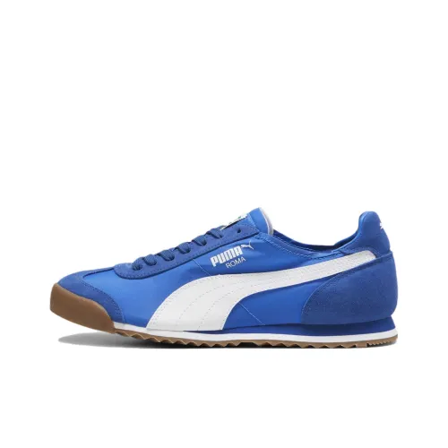 PUMA Roma OG OG Nylon Slip-Resistant Low-Top Casual Shoes Unisex Blue White