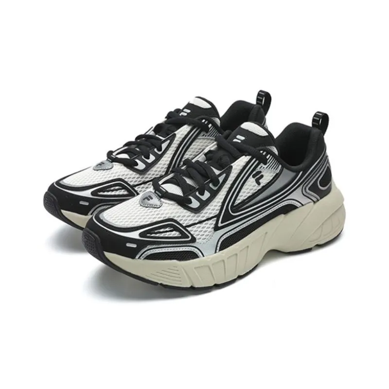 FILA FUSION CRED Leader Cushioned Slip Resistant Low Top Casual Running Shoes Men's White Black-2