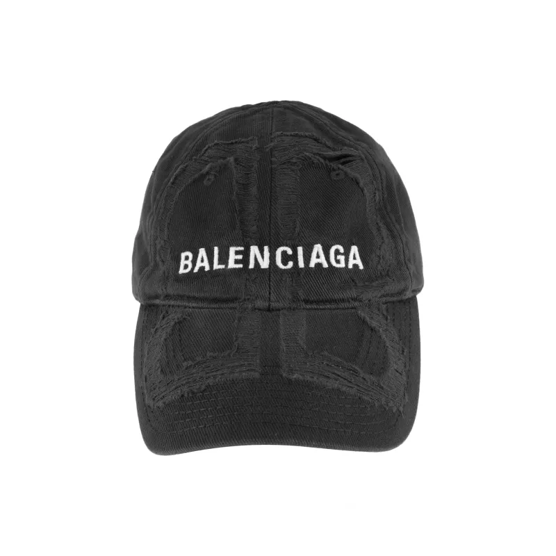 Balenciaga Bb Laser Destroyed Velcro Tab Cap-1