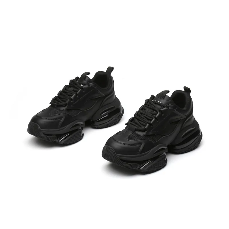 KEKAFU Height Increasing Breathable Slip-Resistant Low-Top Chunky Sneakers Women's-1