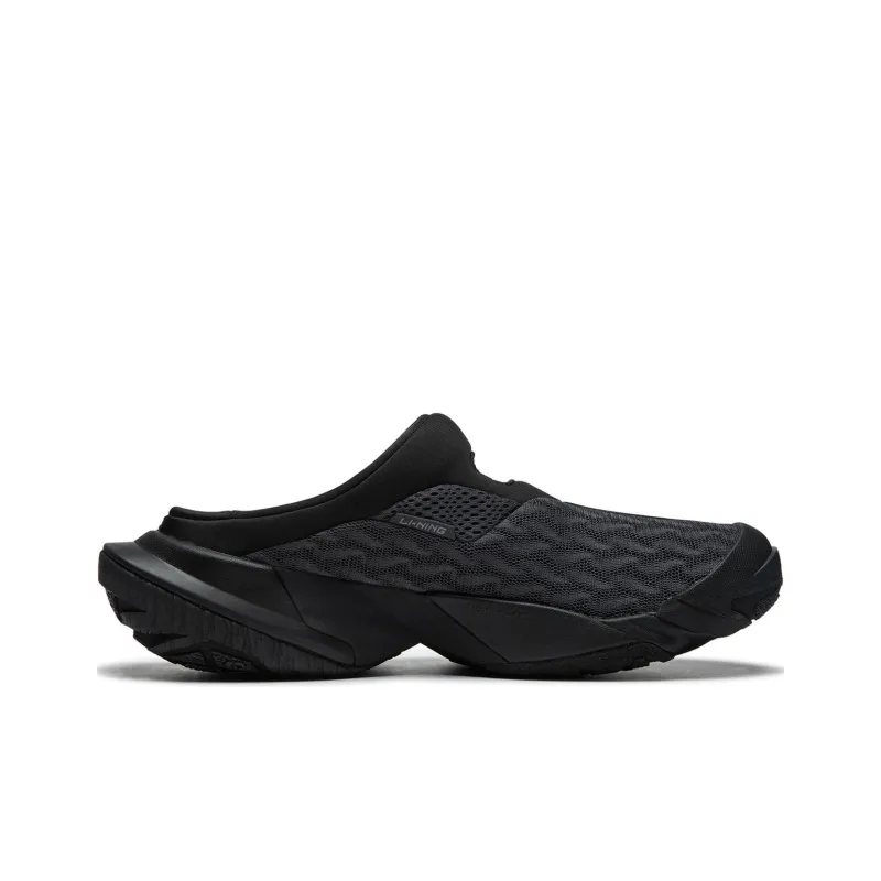 LiNing CF Tracing Collection Hiking Slipper Cushioning Wear Resistant Low Top Casual Shoes Unisex Black-1