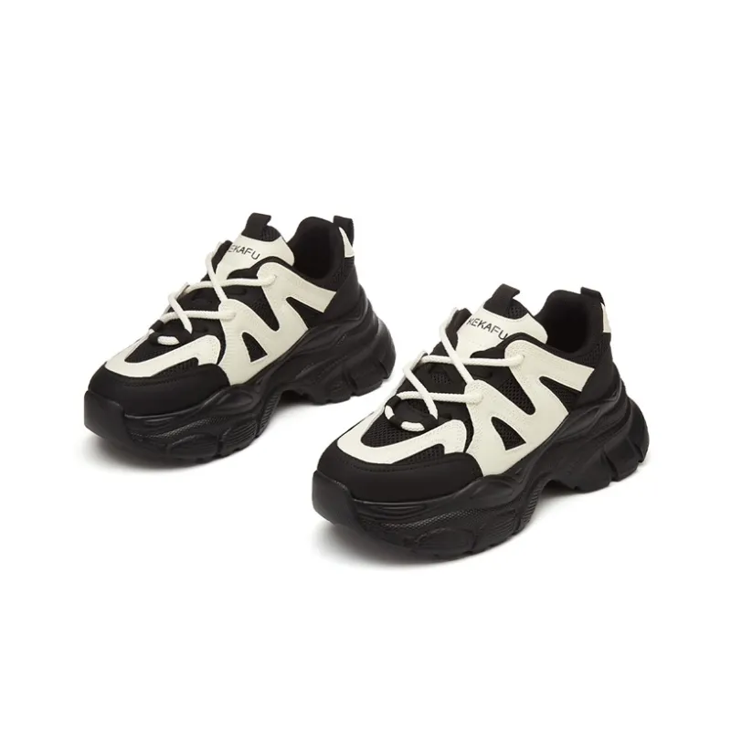KEKAFU Slip-Resistant Height Increasing Low-Top Chunky Sneakers Women's-1
