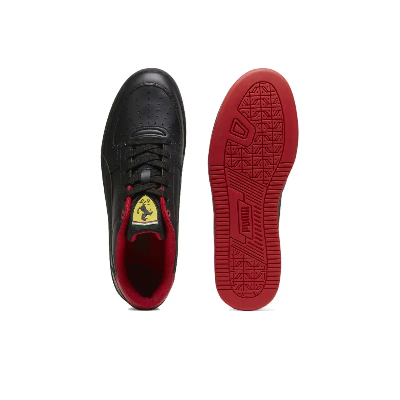 PUMA Scuderia Ferrari Caven 2.0 Slip Resistant Low Top Skateboard Shoes Unisex Black Red-3